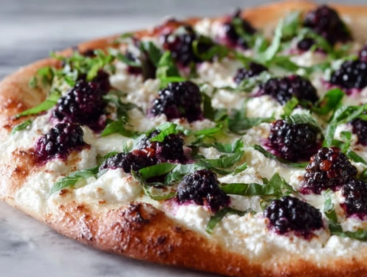 Blackberry Basil Ricotta Pizza: Elegant Twist