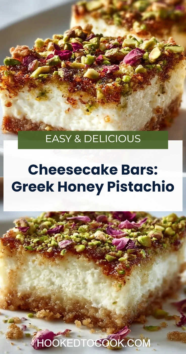 Cheesecake Bars: Greek Honey Pistachio