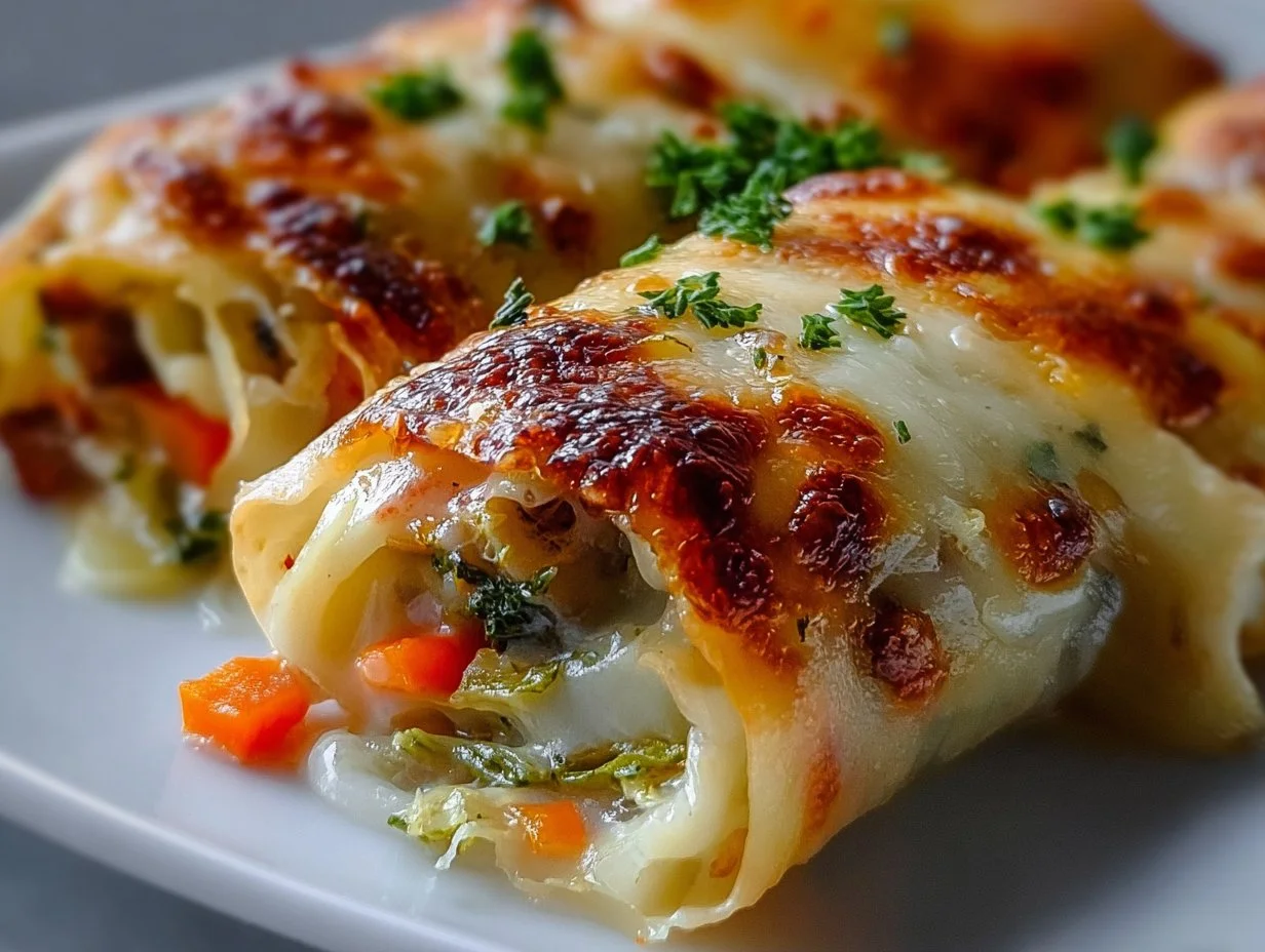 Cheesy Baked Vegetable Rolls