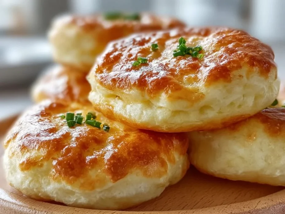 Fluffy cloud bread topped with cottage cheese on a plate