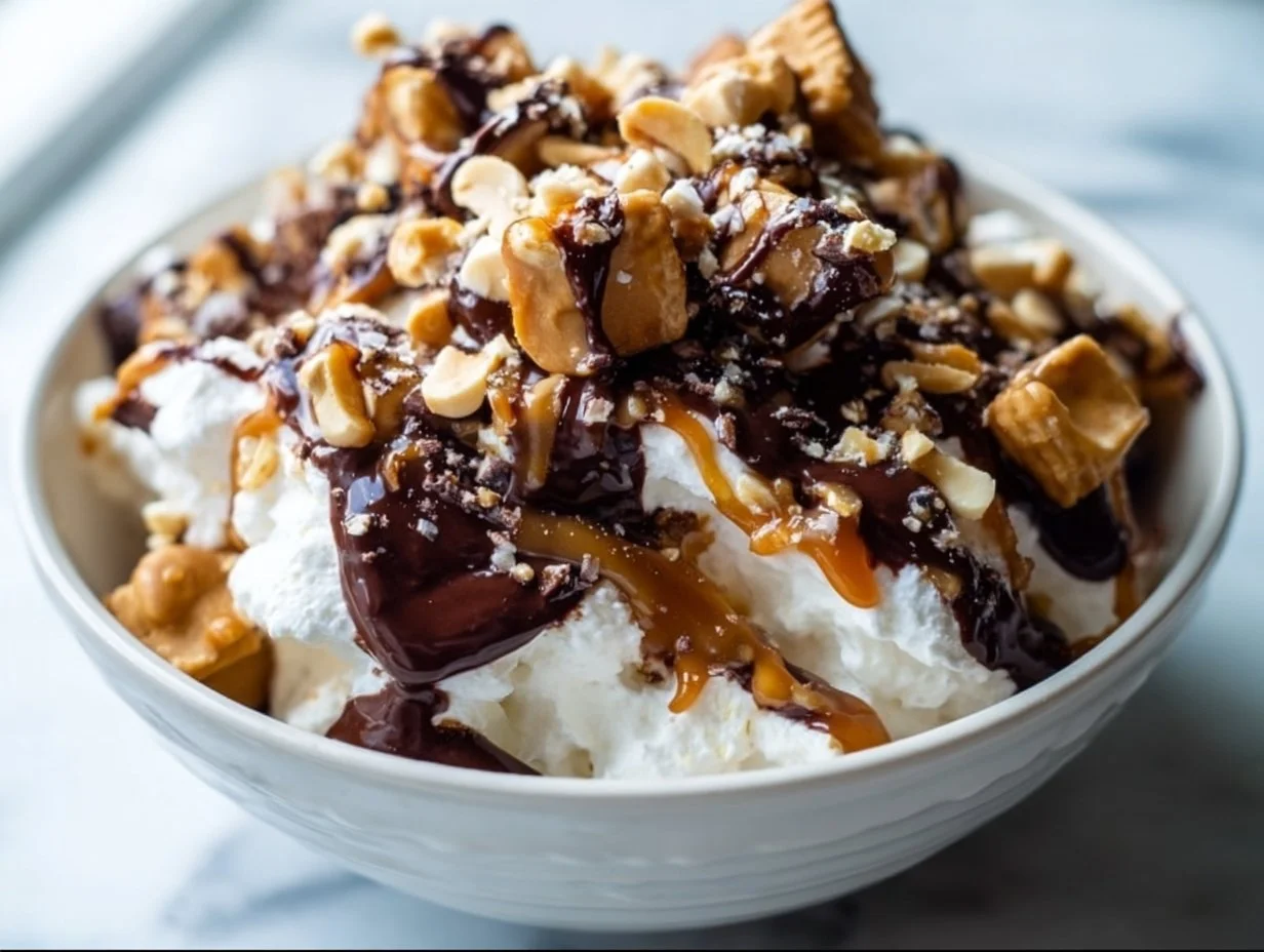 Easy High-Protein Cottage Cheese Snickers Bowl