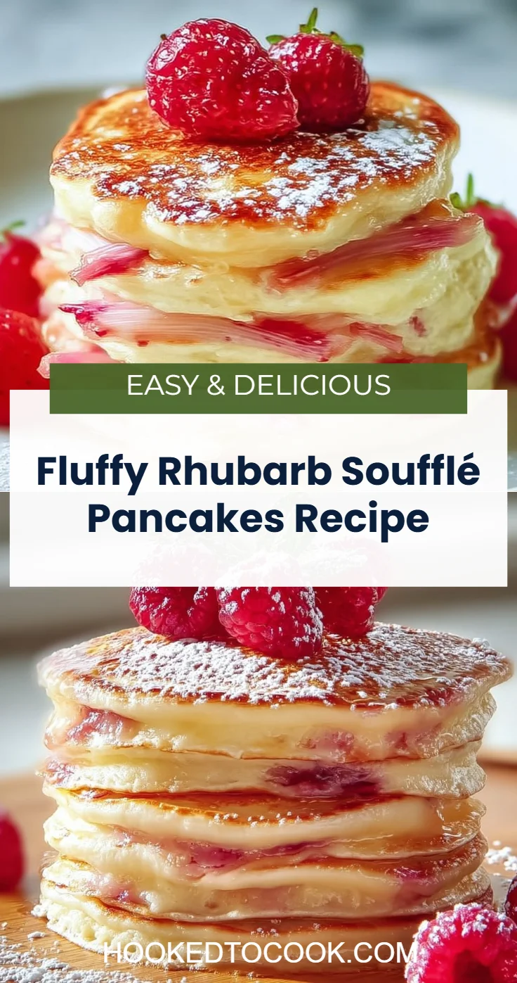Fluffy Rhubarb Soufflé Pancakes Recipe