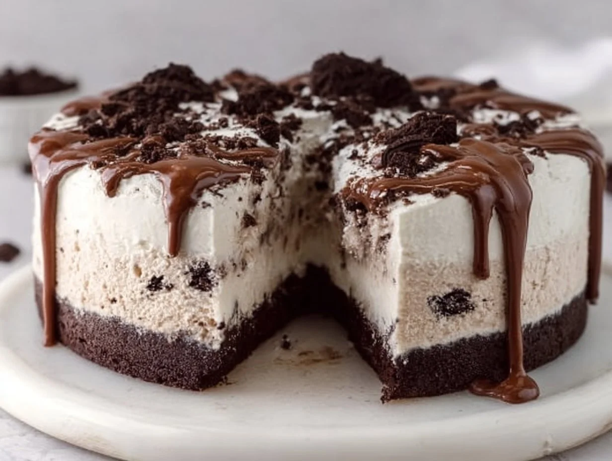 Frozen Brownie Ice Cream Cake