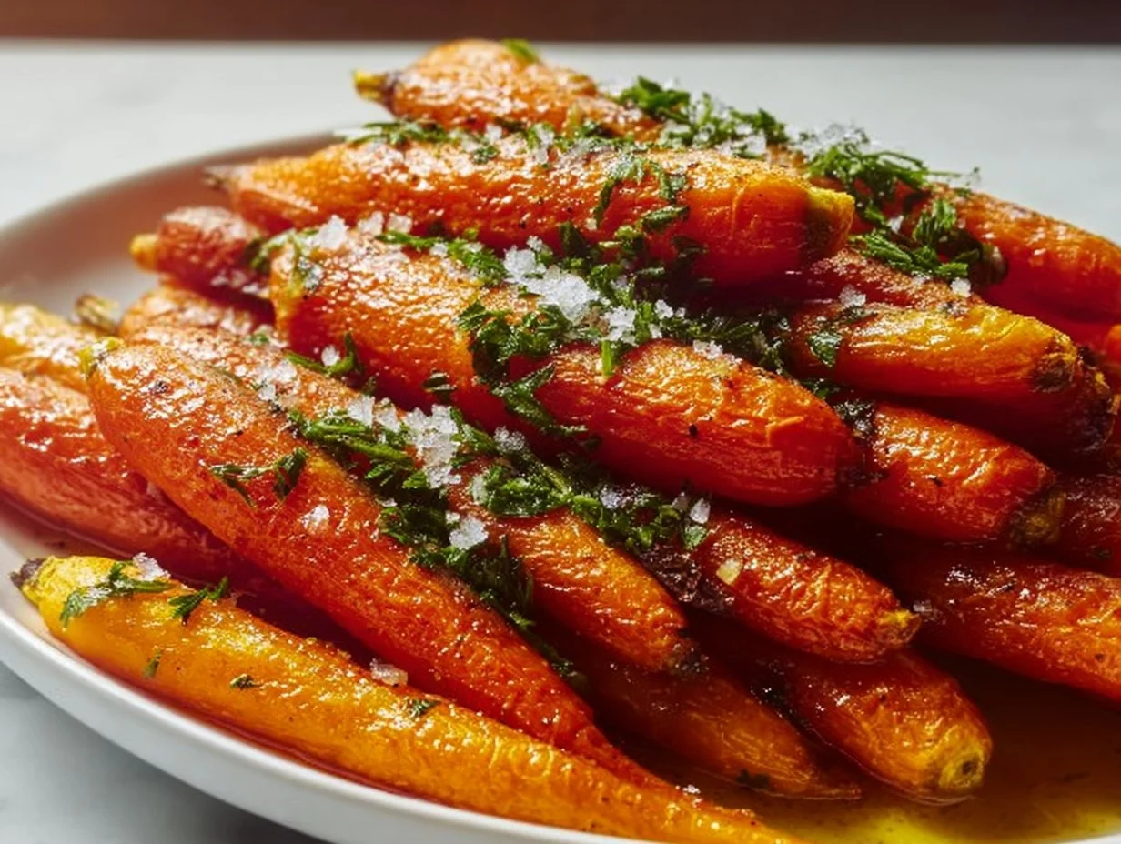 Perfect Holiday Honey Garlic Butter Roasted Carrots