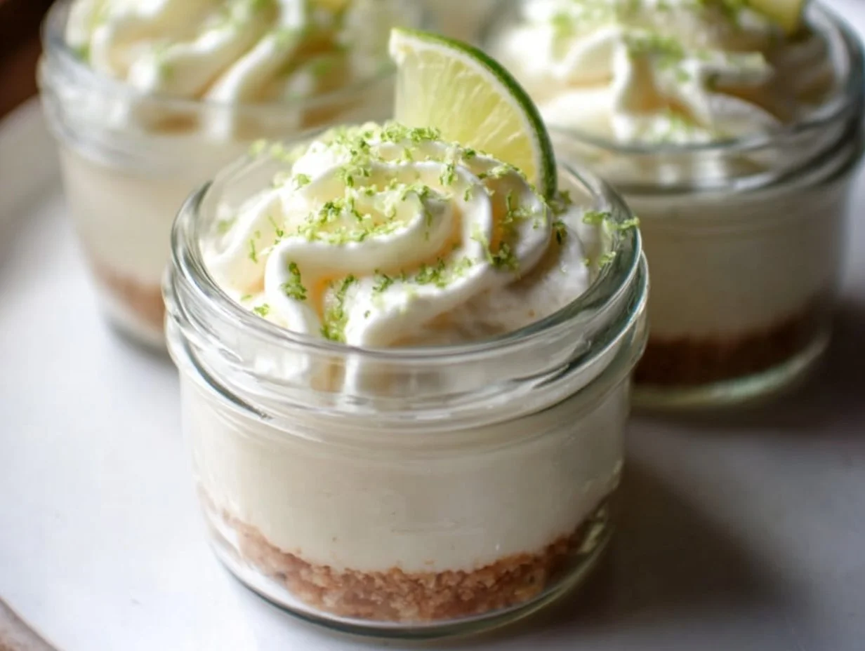 No Bake Key Lime Cheesecake Jars