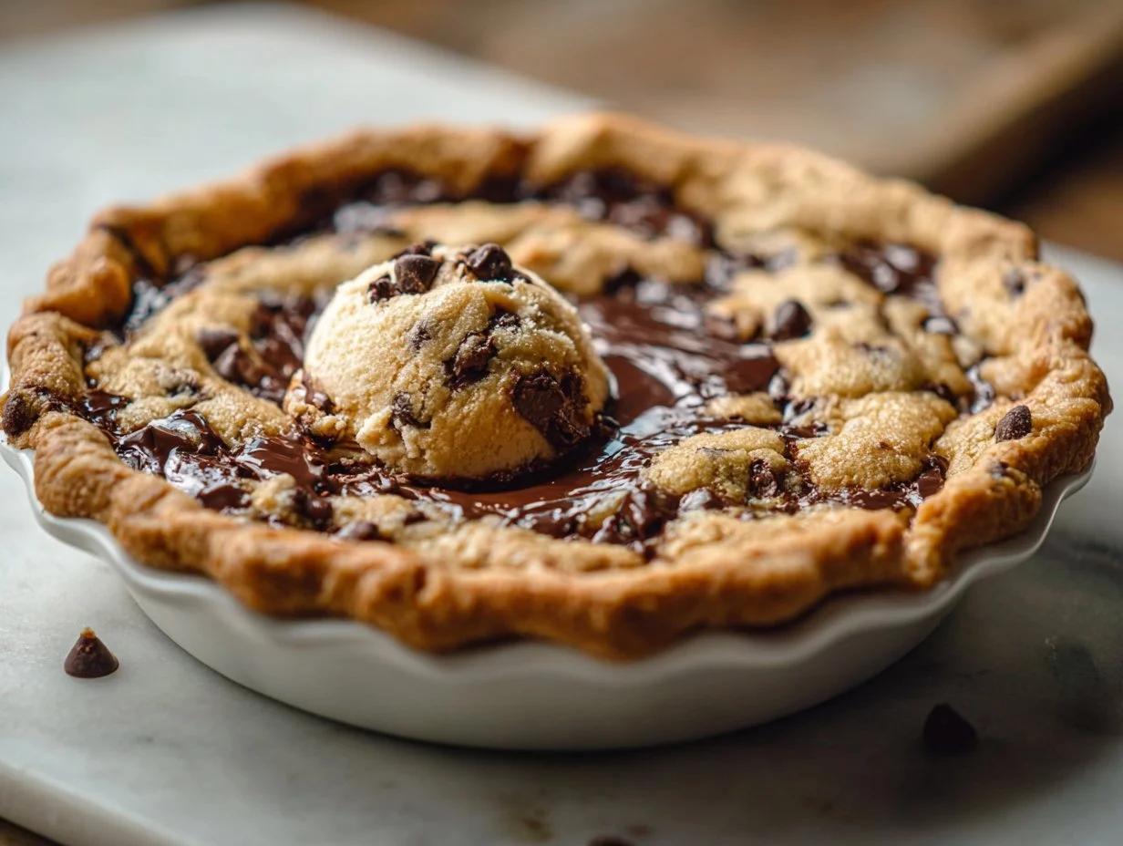 Scoopable Cookie Pie – Gooey, Spoonable Cookie Dessert Everyone Loves