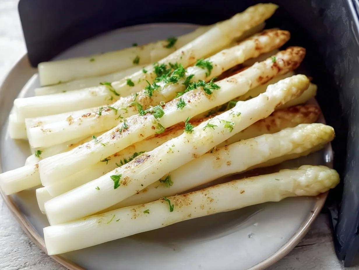 Air-Fried White Asparagus