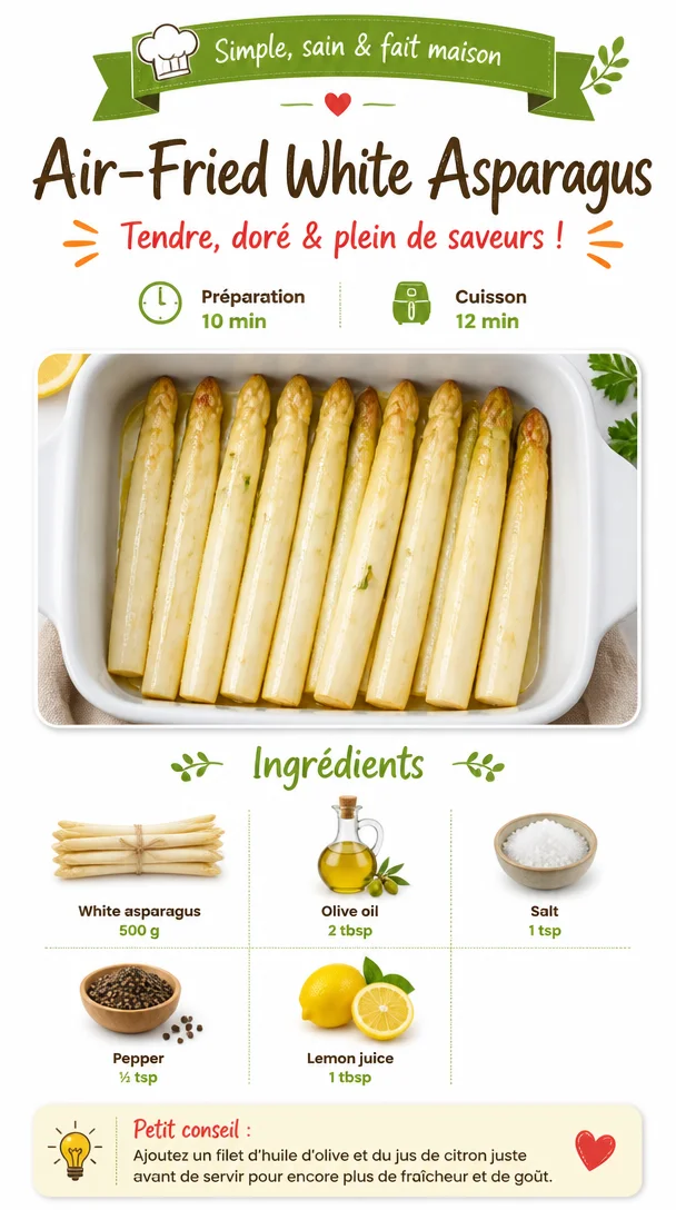 Air-Fried White Asparagus