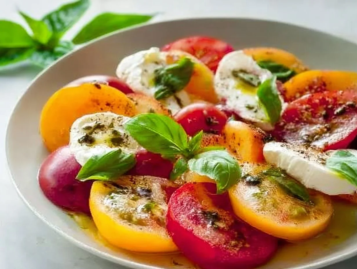 Peach Tomato Caprese Salad