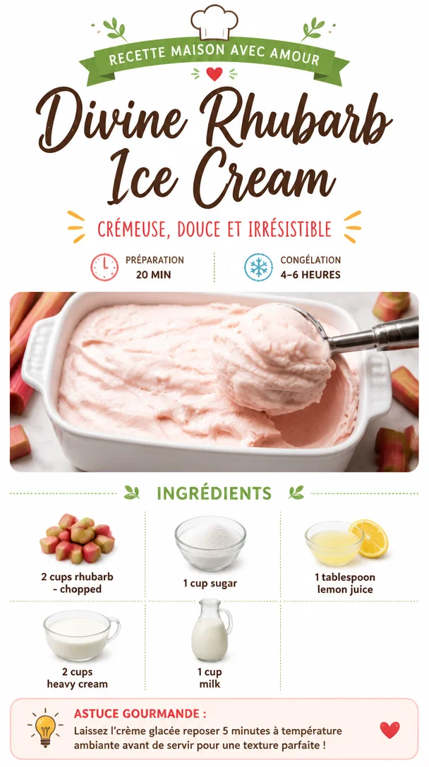 Divine Rhubarb Ice Cream
