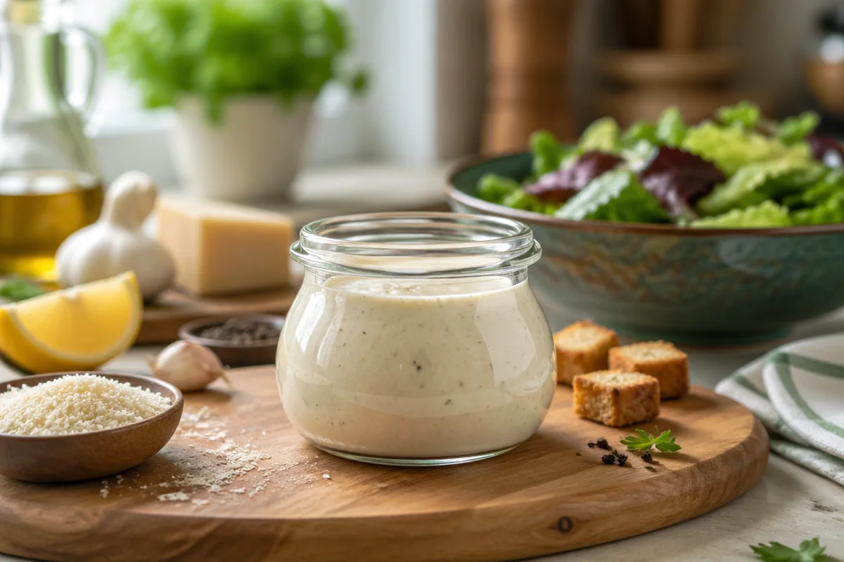 Homemade Caesar Dressing Without Raw Eggs: Creamy Mayo-Based Recipe