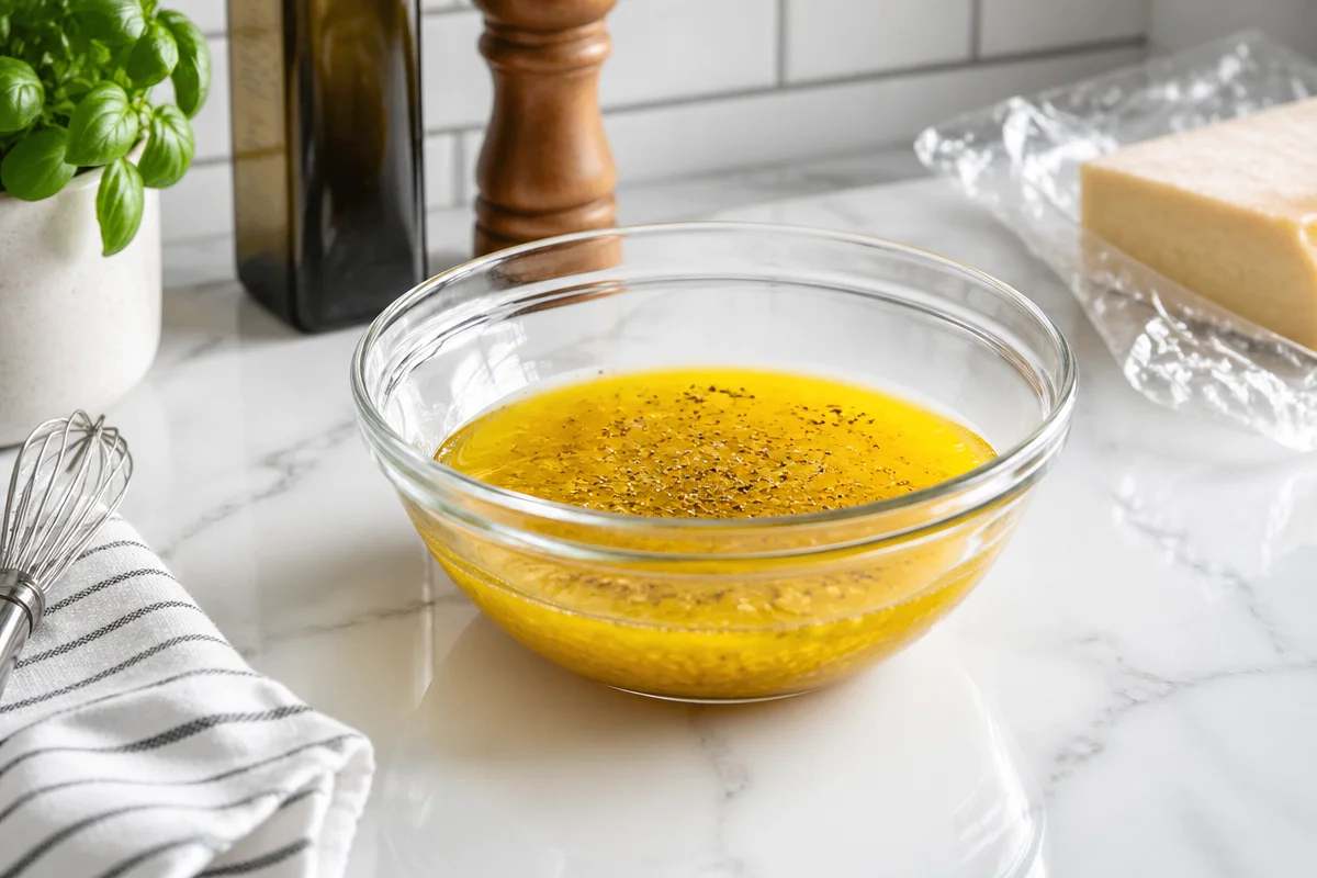 spicy lemon vinaigrette with capers