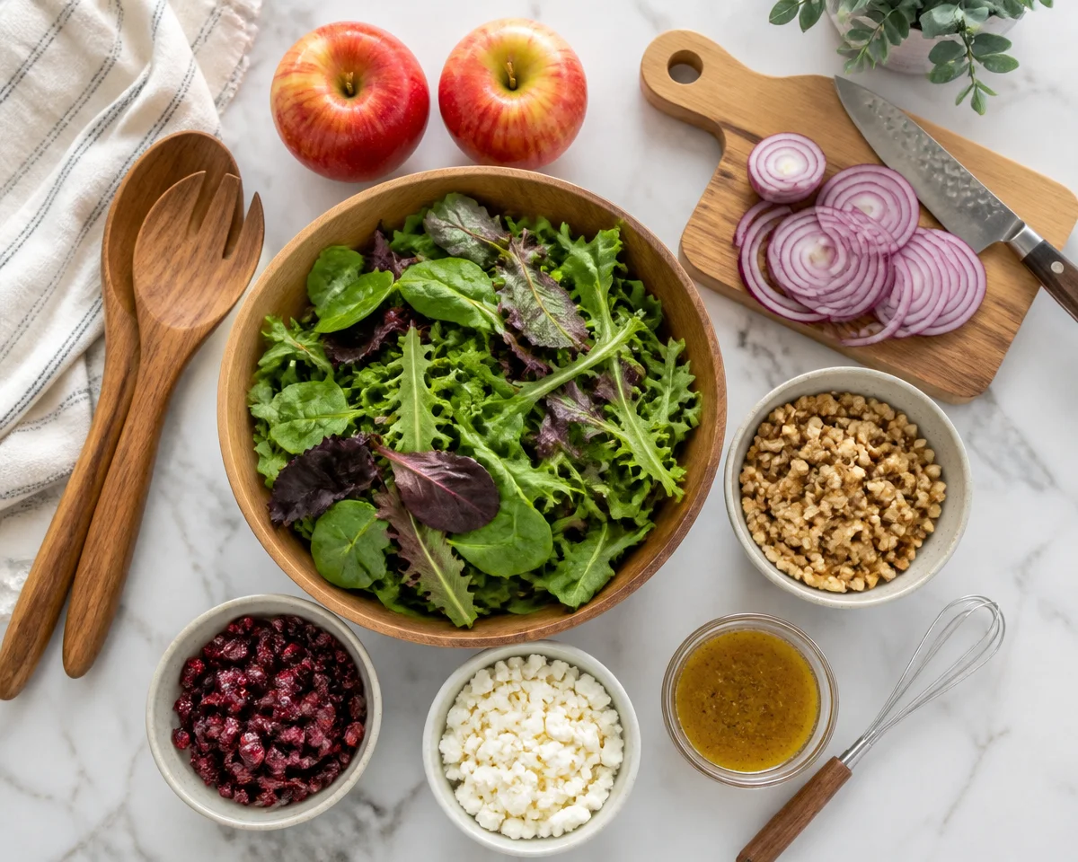 Warm Apple Walnut Fall Salad