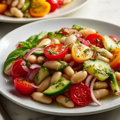 A variety of colorful bean recipes displayed on a wooden table