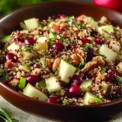 Fresh Apple Quinoa Salad with vibrant ingredients for a healthy meal.