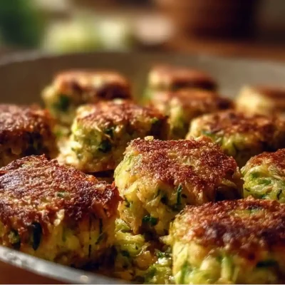 Sautéed Brussels sprout tots in a skillet, showcasing a crispy and golden texture.