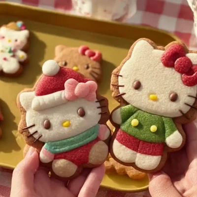 A plate of homemade Kitty Cookies for pets, featuring healthy ingredients.