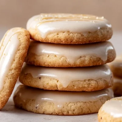 Delicious Almond Meltaway Cookies on a cooling rack.