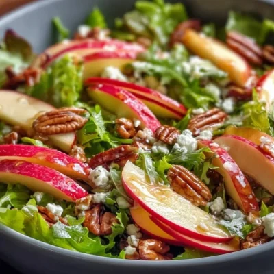 Autumn Harvest Honeycrisp Apple and Feta Salad served in a bowl