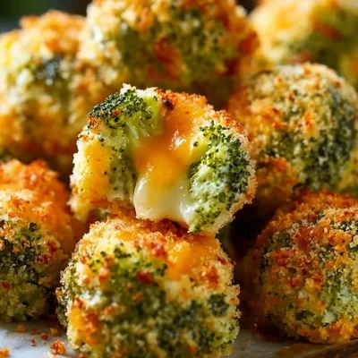 Baked broccoli cheese balls served on a plate, ideal for a healthy snack