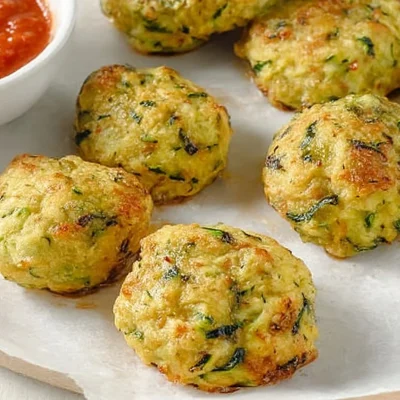 Baked zucchini cheese bites served as a savory snack