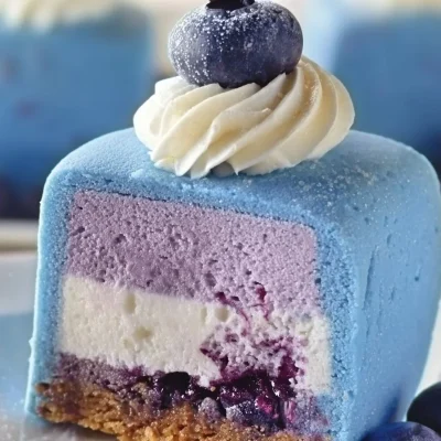 Blueberry Cheesecake Mochis topped with fresh blueberries and cream cheese
