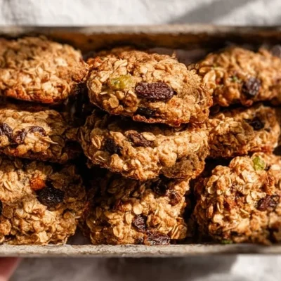 Healthy breakfast cookies made with oats and fruits for a nutritious start.