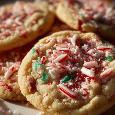 Delicious Candy Cane Cookies on a festive plate