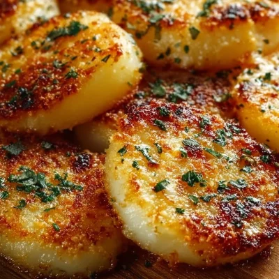 Deliciously cheesy Parmesan Crusted Turnips ready to serve