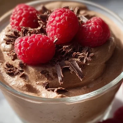 Delicious Chocolate Protein Mousse in a bowl, perfect for high-protein desserts
