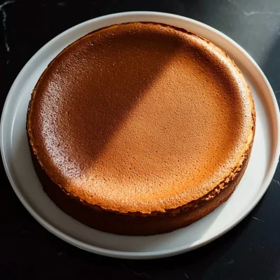 Delicious coffee cheesecake topped with coffee beans and chocolate drizzle.