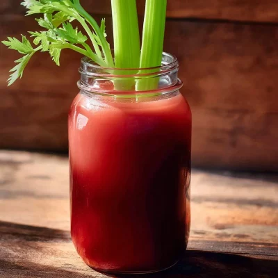 Healthy colon cleanse juice made from natural ingredients for detoxification