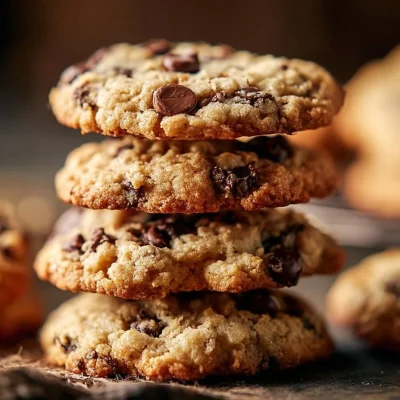 Delicious cottage cheese protein cookies on a plate with a glass of milk.