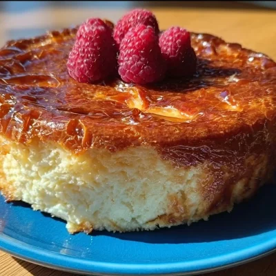 Delicious creamy yogurt cake with fresh berries and whipped cream toppings