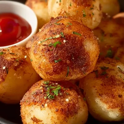 Crispy potato balls served as a delicious snack or appetizer