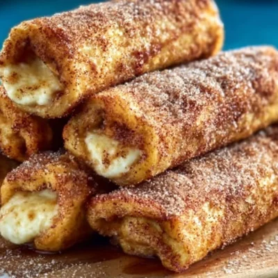 Delicious French Toast Roll-Ups dusted with cinnamon sugar