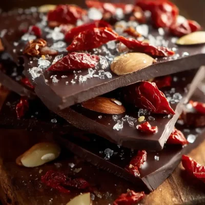 Delicious ghost pepper chocolate bark with a spicy kick