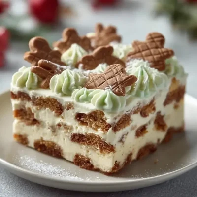 Delicious gingerbread lasagna layered with cream and spices