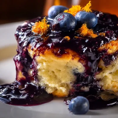 Gluten-free blueberry biscuits fresh out of the oven, ready to be served.