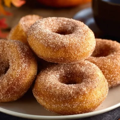 Gluten-free pumpkin donuts fresh out of the oven