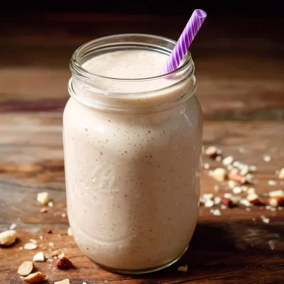 A vibrant Health Nut Smoothie made from fresh fruits and leafy greens.