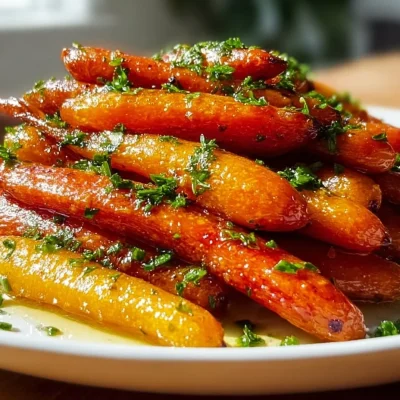 Honey Garlic Butter Roasted Carrots recipe cooked to perfection