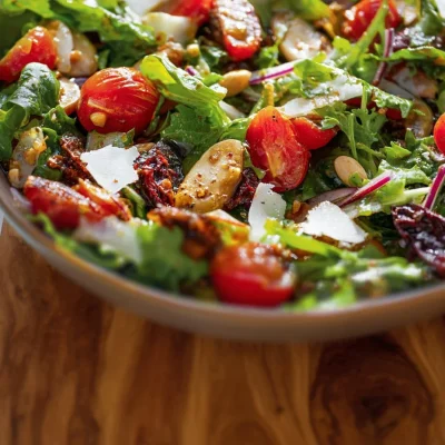 Colorful Italian Salad featuring fresh vegetables and herbs