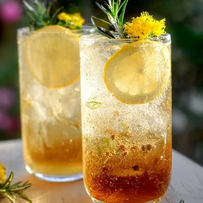 Chilled Maesil Ice Tea made from Korean green plums