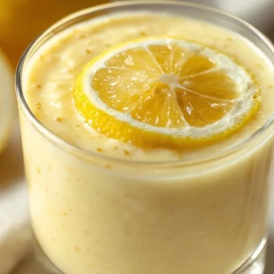 Delicious lemon cream chia pudding served in a glass bowl