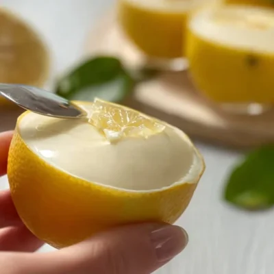Delicious Lemon Cream Dessert topped with fresh lemon zest and whipped cream