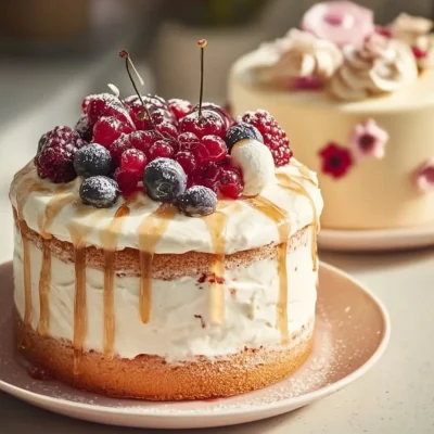Delicious homemade London Fog Cake with Earl Grey and vanilla frosting