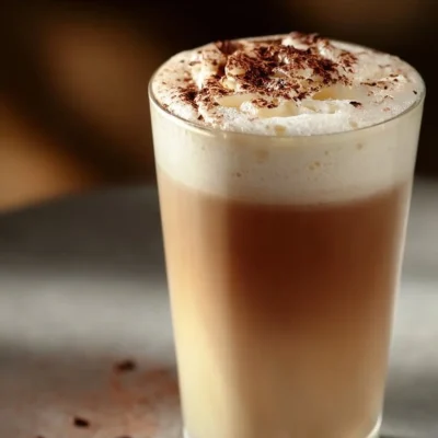 A steaming cup of London Fog Tea Latte topped with frothy milk and a hint of lavender.