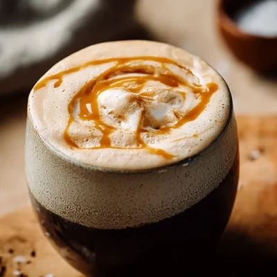 Dairy-free Maple Sea Salt Latte in a cozy cup