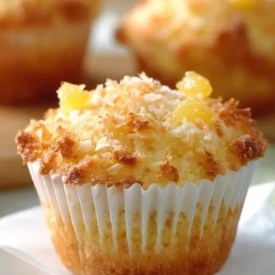 Delicious homemade Pineapple Coconut Muffins fresh out of the oven
